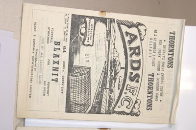 Lot 66 - IRISH FOOTBALL; four programmes from the...