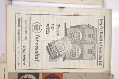 Lot 66 - IRISH FOOTBALL; four programmes from the...