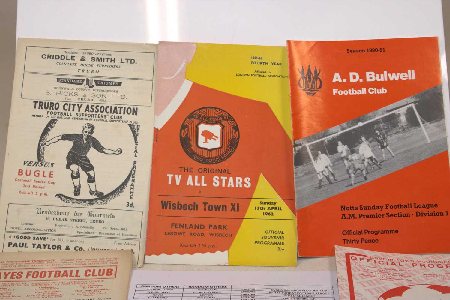 Lot 67 - MISCELLANEOUS FOOTBALL; progammes including...