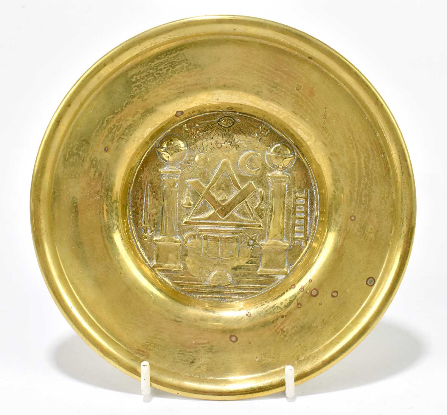 Lot 166 - An unusual brass Masonic bowl