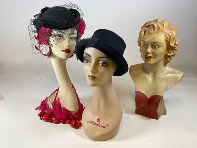 Lot 76 - CALON; a vintage plastic mannequin bust,...