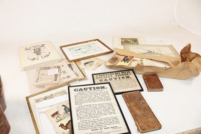 Lot 1182 - An interesting collection of ephemera,...