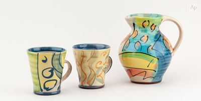 Lot 568 - RICHARD WILSON (born 1954); a slipware jug...