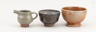 Lot 618 - SARAH WALTON (born 1945); a salt glazed chawan,...