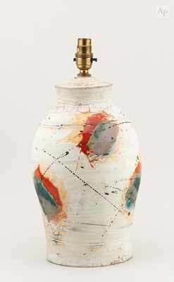 Lot 316 - JOHN KERSHAW (born 1940); a stoneware lampbase...