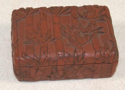 Lot 1175 - A late 19th century Chinese cinnabar lacquered...