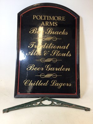 Lot 10 - A fibreglass pub sign 'Poltimore Arms', sold...