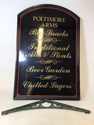 Lot 10 - A fibreglass pub sign 'Poltimore Arms', sold...