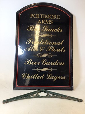 Lot 10 - A fibreglass pub sign 'Poltimore Arms', sold...