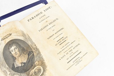 Lot 453 - MILTON; a leather bound book, 'Paradise Lost',...