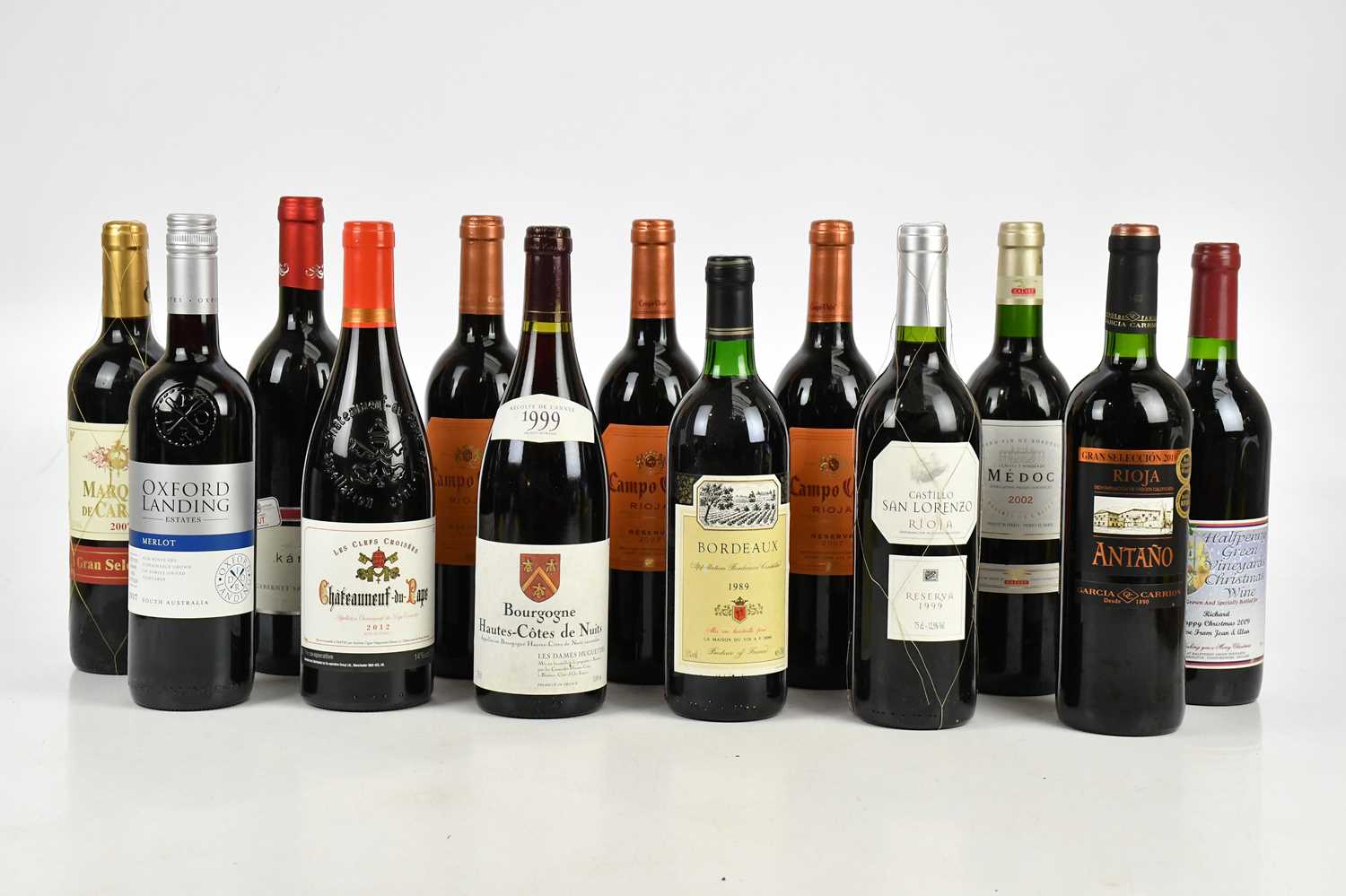 Lot 369 - RED WINE; thirteen bottles of mixed red wine...