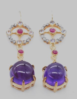 Lot 500 - A pair of silver, silver gilt and 9ct gold...