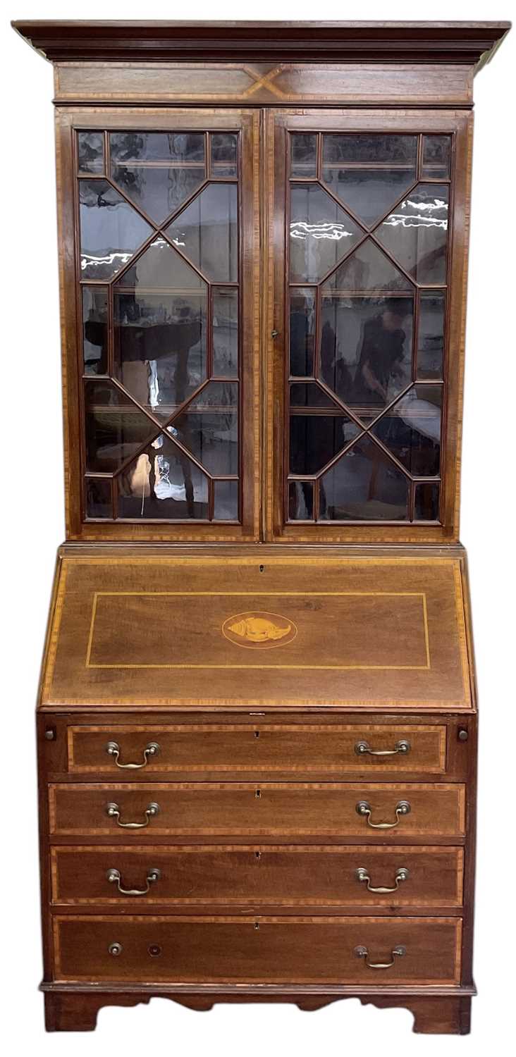 Lot 11 - An early 20th century Edwardian mahogany and...