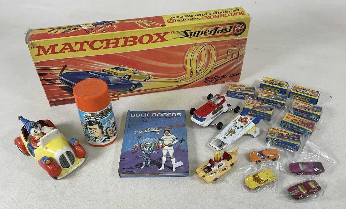 Lot 74 - MATCHBOX; a Double Loop Race set with twelve...