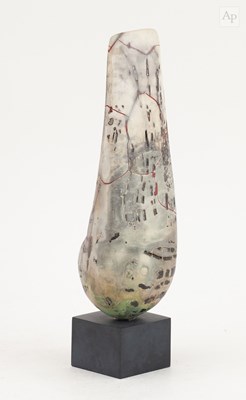 Lot 502 - PETER HAYES (born 1946); a raku totem form on...
