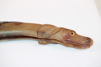 Lot 1055 - A rare 18th century carved horn pocket knife...