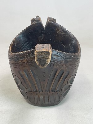Lot 22 - A 19th century Norwegian large carved wooden...