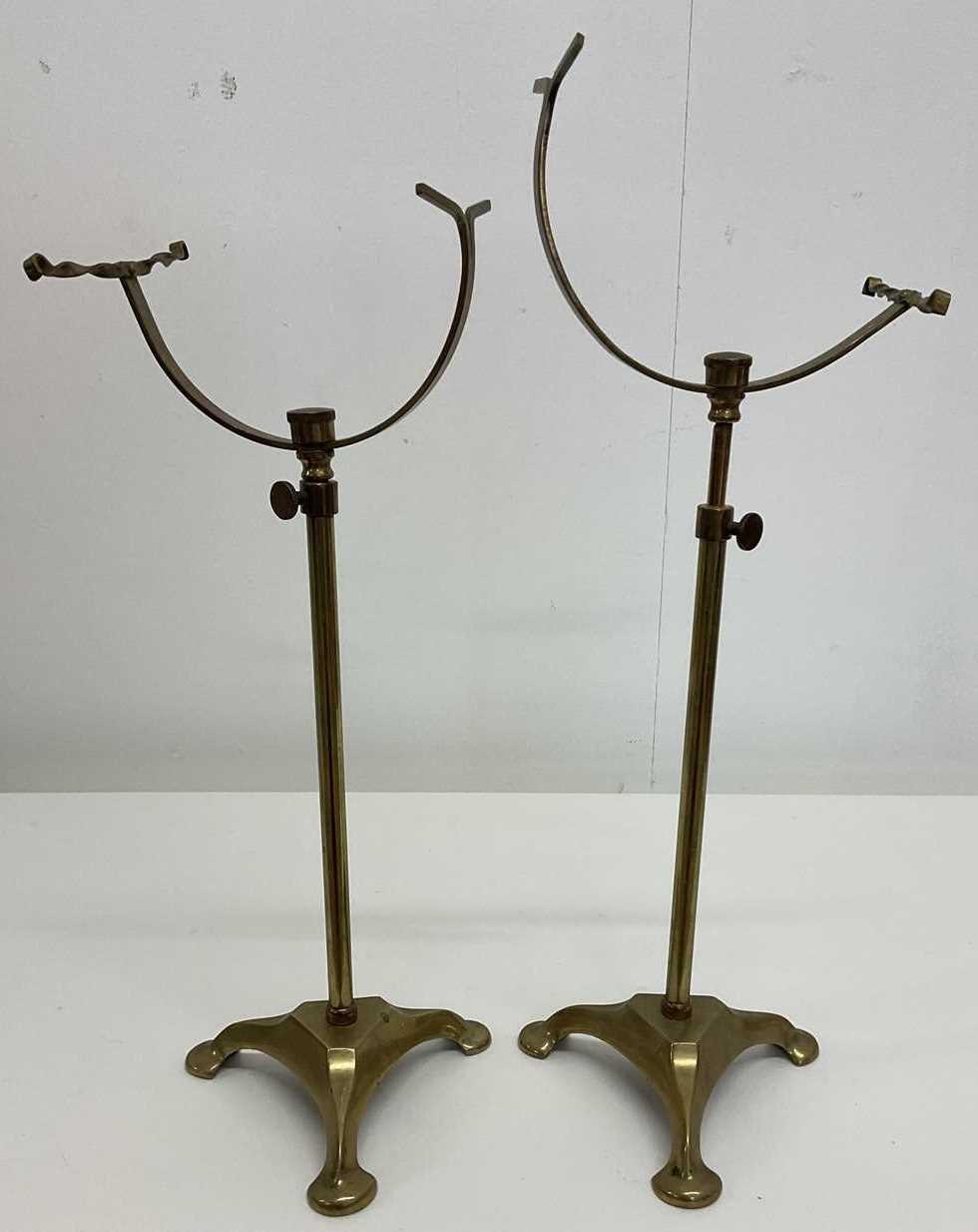 Lot 1133 - A pair of early 20th century brass shoe...