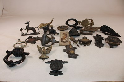 Lot 1117 - A collection of door furniture, predominantly...