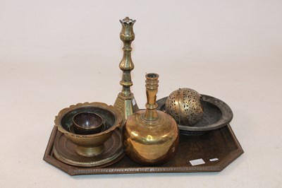 Lot 1170 - A group of Eastern metalware, including a...