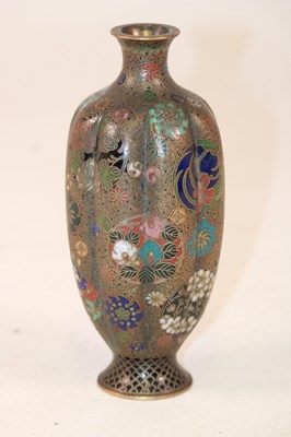 Lot 1162 - A Japanese Meiji period cloisonne vase of...
