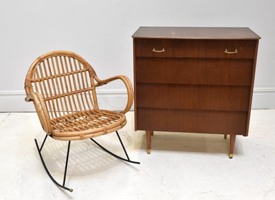 Lot 1034 - AVALON YATTON; a mid century teak chest of...