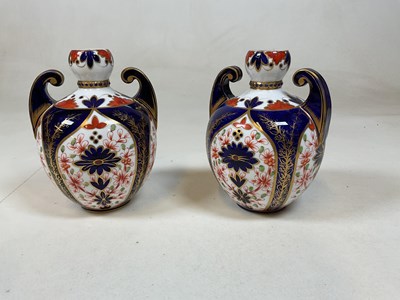 Lot 291 - DERBY; a pair of late 19th century Imari...