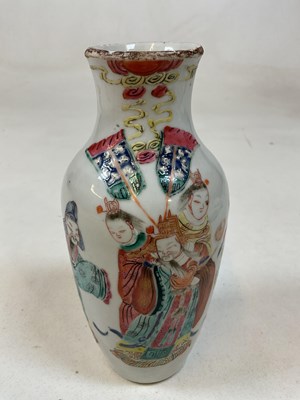 Lot 318 - A late 19th century Chinese Famille Rose vase...