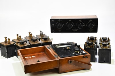 Lot 1468 - MUIRHEAD & CO; a mahogany cased potentiometer,...