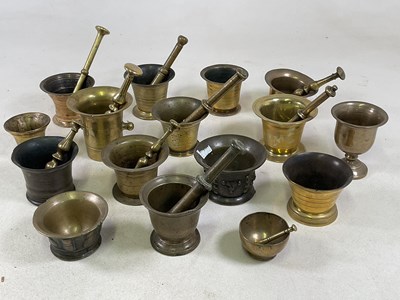 Lot 1118 - A group of 19th century polished brass and...