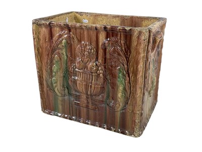 Lot 1146 - A large Victorian majolica glazed rectangular...
