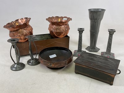 Lot 1128 - A group of Arts and Crafts and Art Nouveau...
