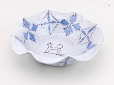 Lot 257 - HYLTON NEL (born 1941); a tin glazed...