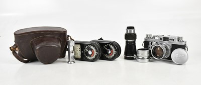 Lot 2473 - LEICA; a model IIIG, serial no. 933249, c 1959,...