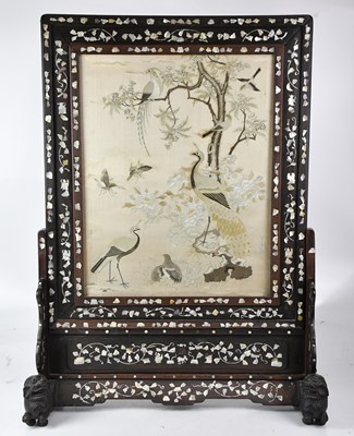 Lot 67 - A late 19th century mother of pearl inlaid...