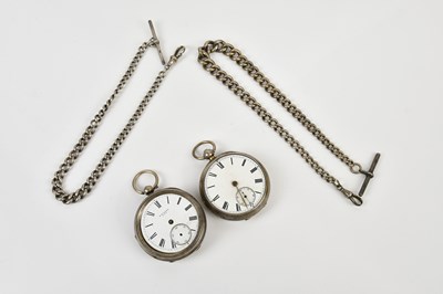 Lot 528 - Two hallmarked silver key wind open faced...