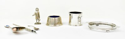 Lot 1074 - A collection of mixed hallmarked silver items,...