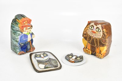 Lot 294 - ANNE PLANT; a ceramic model of a money box and...