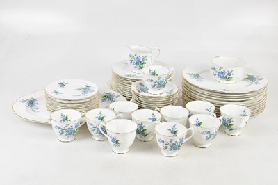 Lot 270 - ROYAL ALBERT; a blue flower pattern dinner...