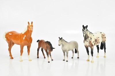 Lot 2487 - BESWICK; two models of horses and two foals,...