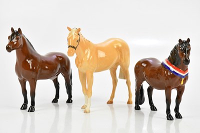 Lot 2493 - BESWICK; two models of horses including...