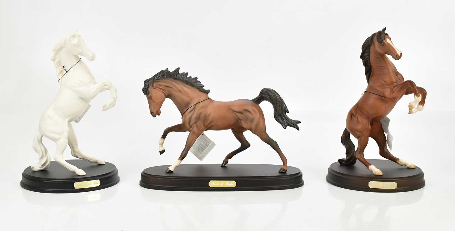 Lot 2529 - BESWICK; three models of horses comprising...