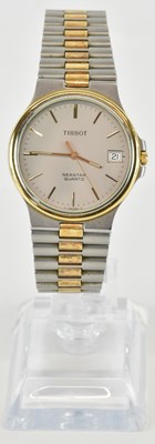 Lot 1477 - TISSOT; a gentleman's bicolour Seamaster...