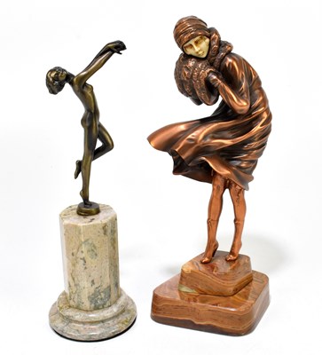 Lot 327 - An Art Deco-style bronzed metal figure