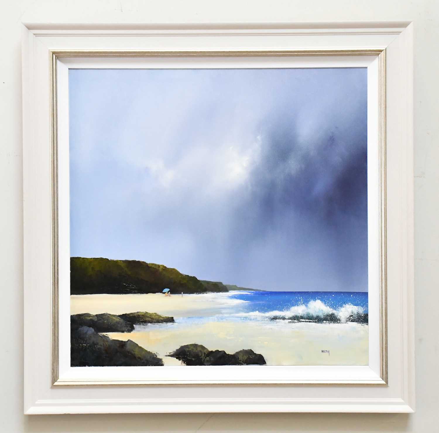 Lot 594 - BARRY HILTON; oil on canvas, 'Sand Party',...