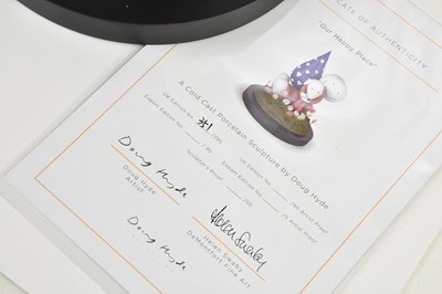 Lot 1408 - DOUG HYDE; a cold cast porcelain sculpture,...