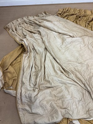 Lot 88 - A pair of long pure silk curtains from...