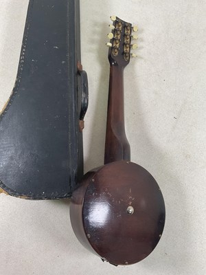Lot 116 - A cased banjolele, bearing label inscribed...