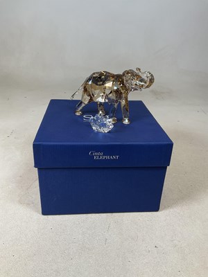 Lot 331 - SWAROVSKI; a boxed 'Cinta' elephant with...