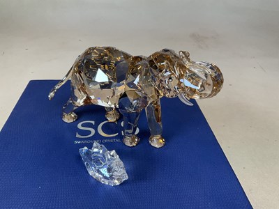 Lot 331 - SWAROVSKI; a boxed 'Cinta' elephant with...